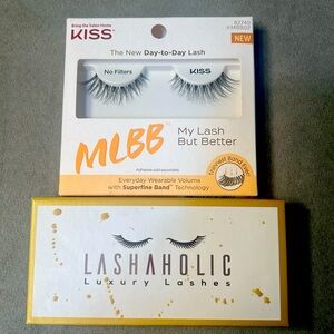 Set of two lashes, lashaholic luxury lashes and MLBB my lash but better.
